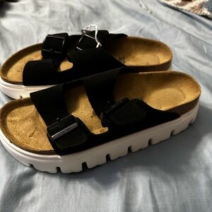 Birkenstock Arizona chunky platform papillio sandals NWT